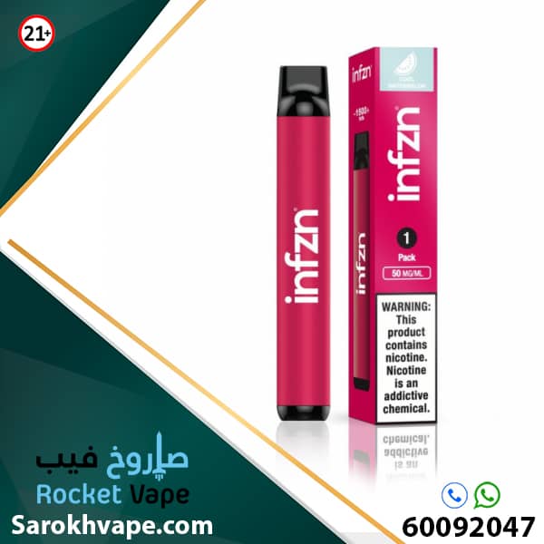 INFZN COOL WATERMELON DISPOSABLE 1500 PUFFS - Sarokh Vape