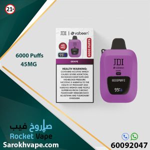 JDI Vabeen Grape 45MG 6000 Puffs